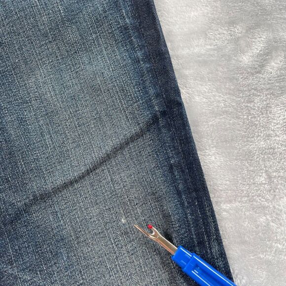 rag & bone Jeans Womens Size 25 Skinny Leg Dark Wash Distressed Ripped Low Rise - Picture 7 of 16